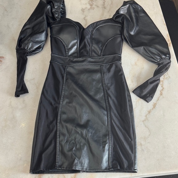 Dresses & Skirts - Goth glam pu dress xs small